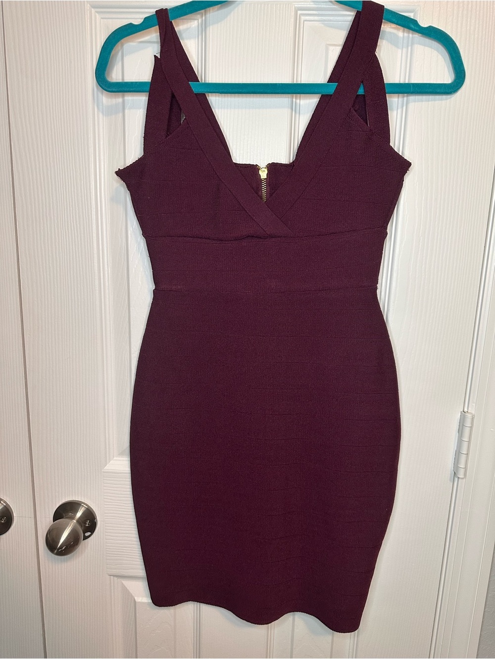 New Look Plum Bandage Bodycon Mini Dress